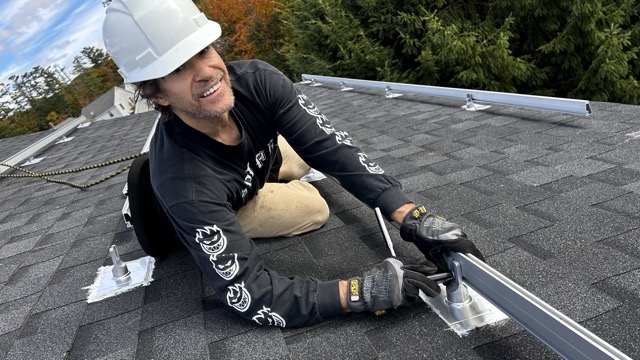 Jim install Iron Ridge Roofing system